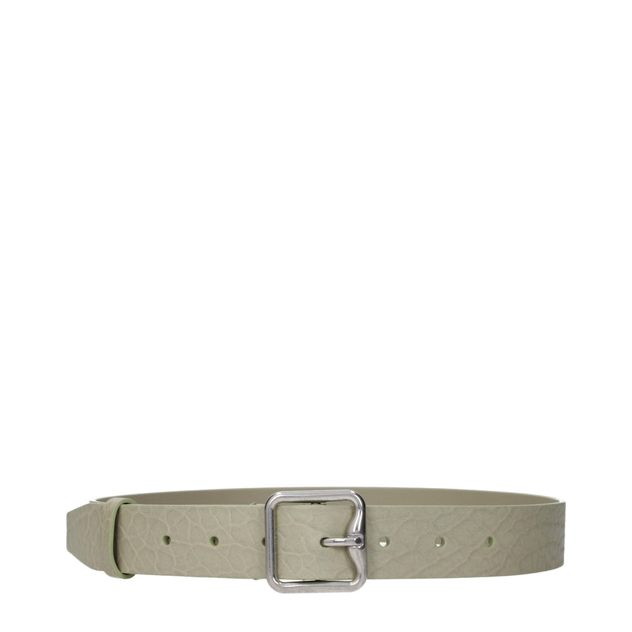 Green Leather Regular Belt