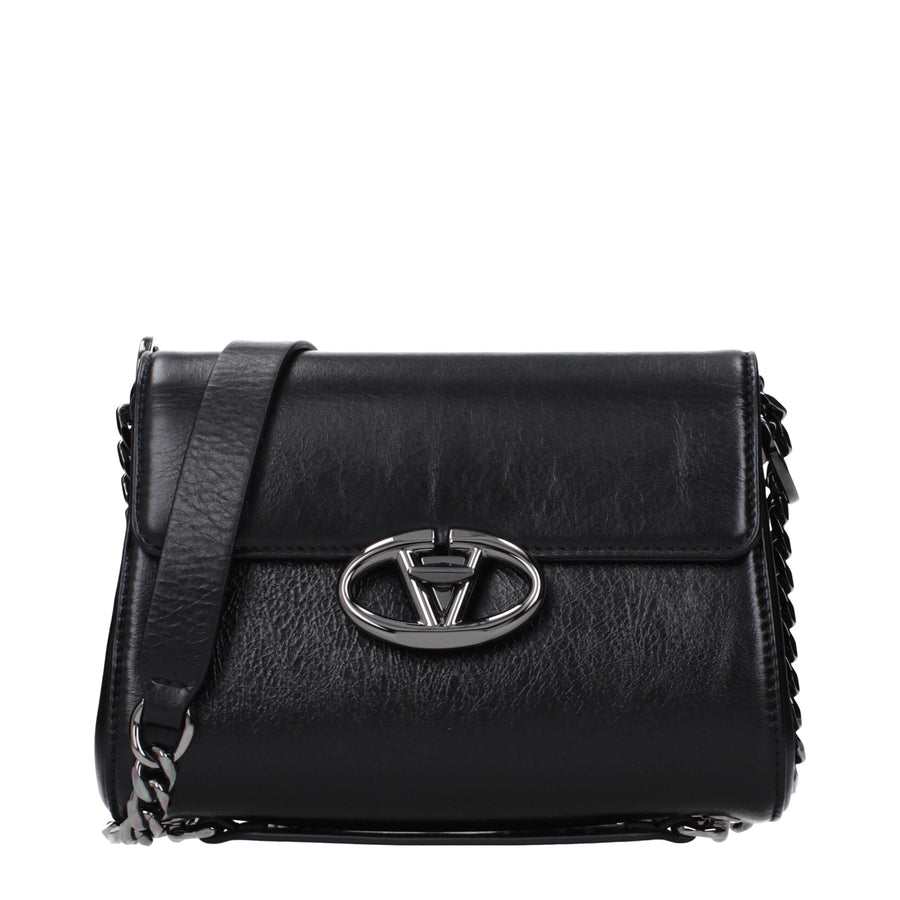 Black Leather Crossbody Bag