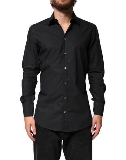 Black GOLD Cotton Men Dress Formal Shirt