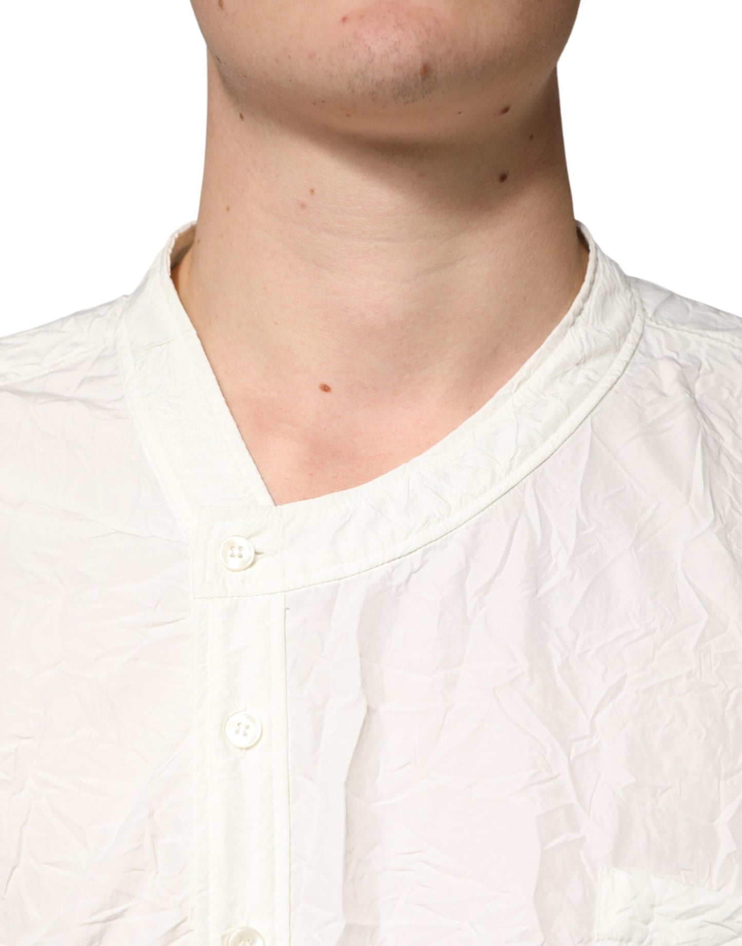 White Cotton Men Long Sleeves Men Shirt