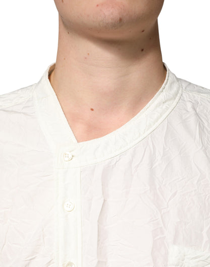 White Cotton Men Long Sleeves Men Shirt