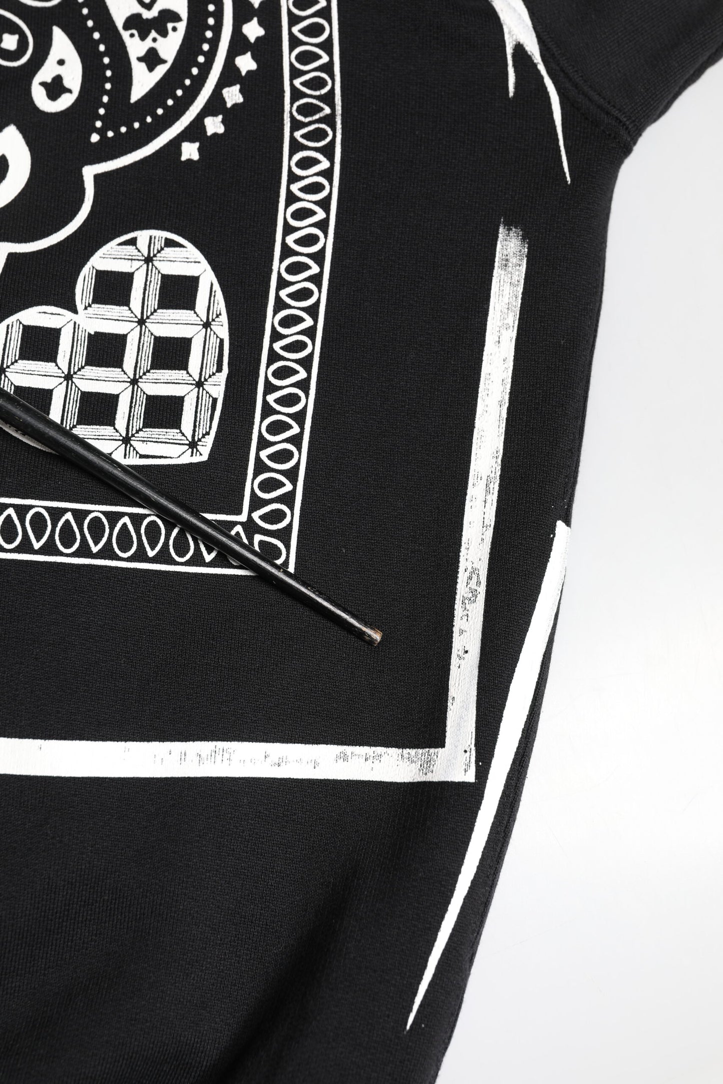 Black Bandana Hooded Men Sweatshirt Sweater