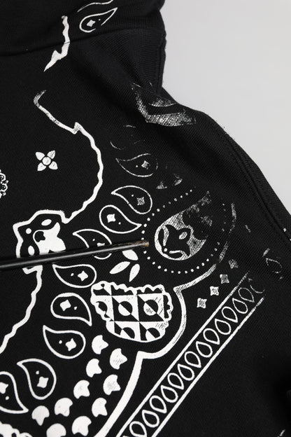 Black Bandana Hooded Men Sweatshirt Sweater