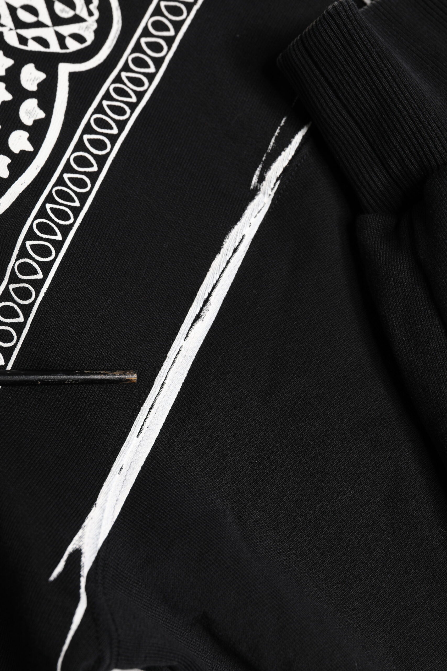 Black Bandana Hooded Men Sweatshirt Sweater