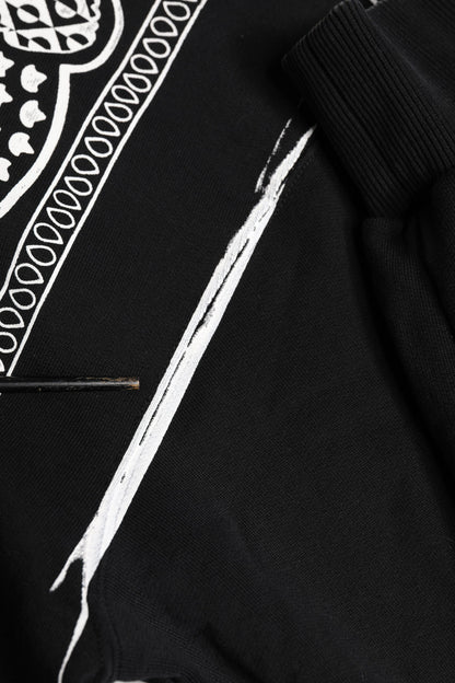 Black Bandana Hooded Men Sweatshirt Sweater