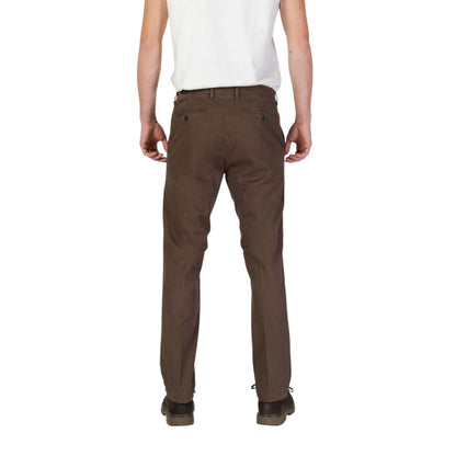 Brown Cotton Skinny Pants