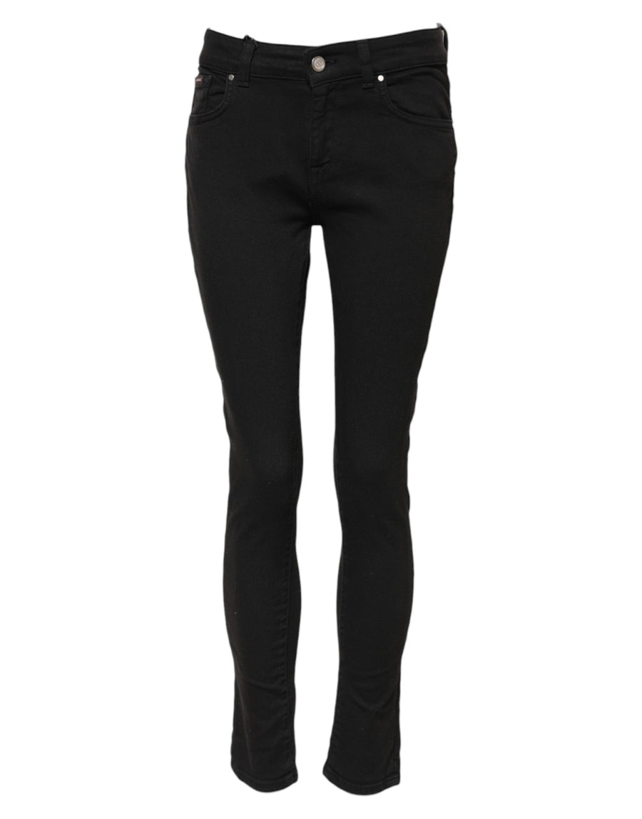 Black Cotton Skinny Denim Trouser Jeans