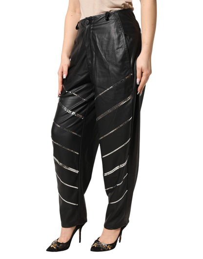Black Embellished Tapered  Pants