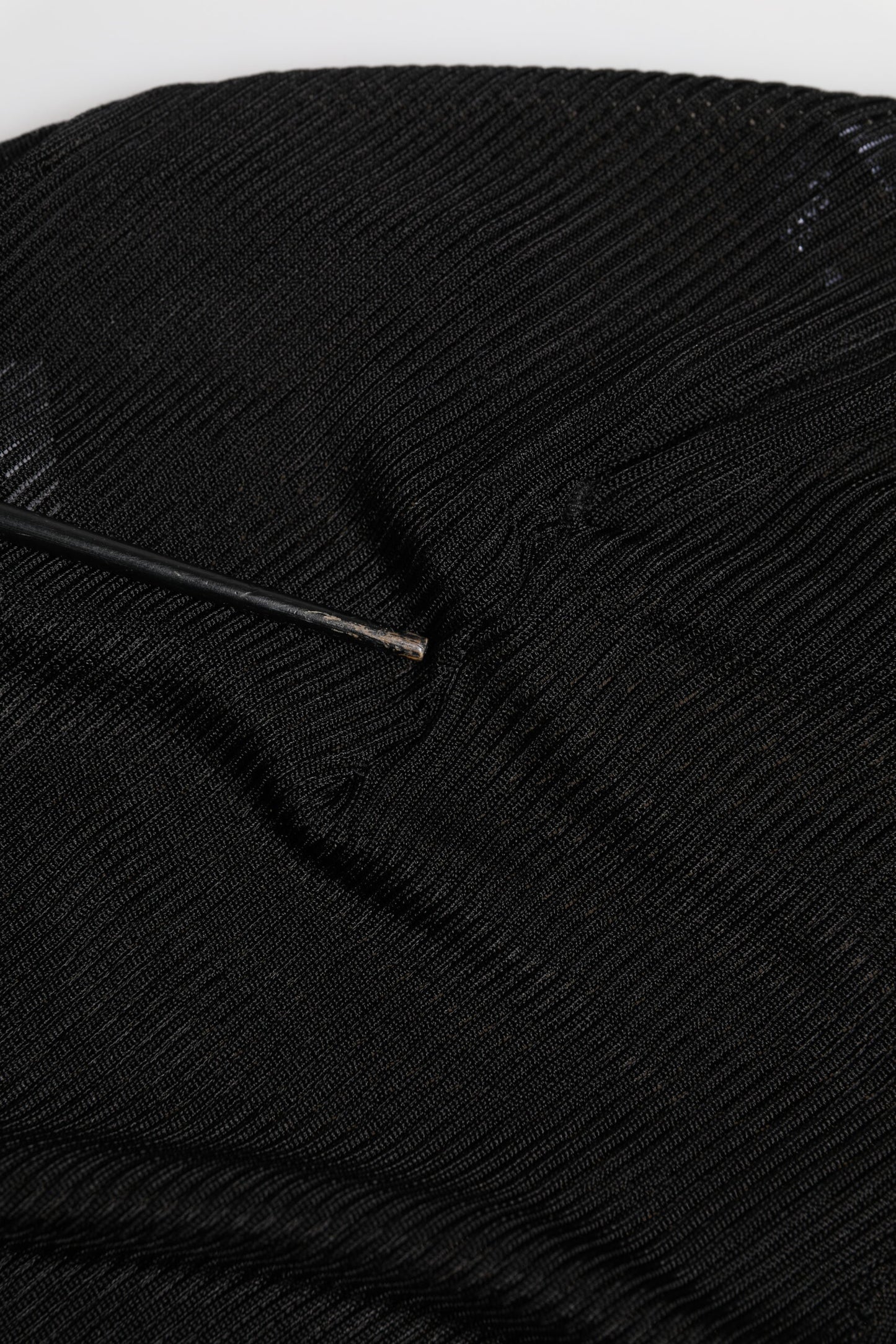 Black Viscose Turtle Neck Pullover Top