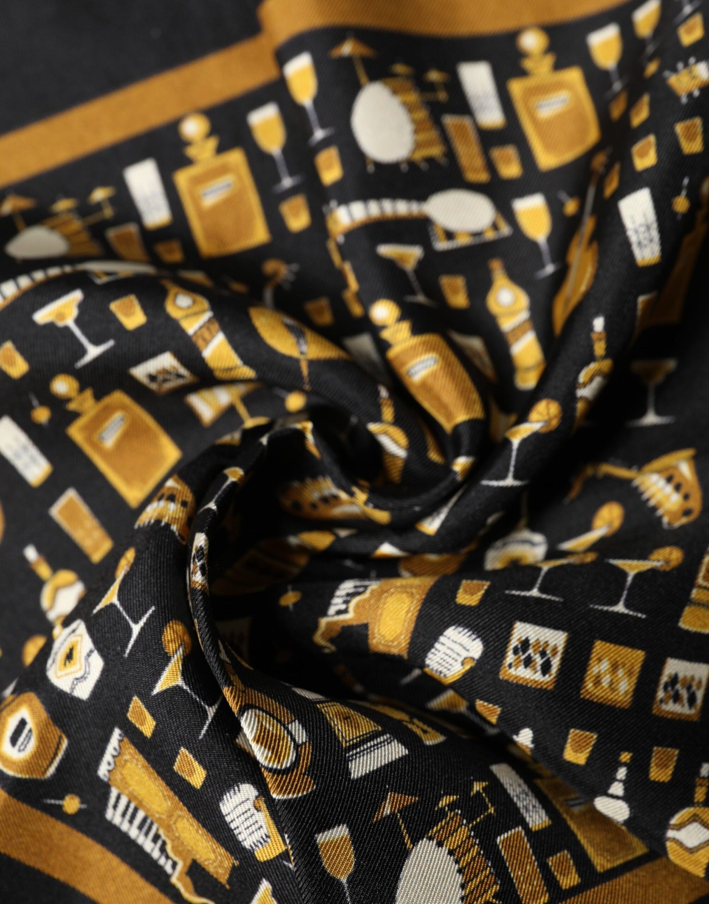 Black Jazz Club Square Handkerchief Scarf