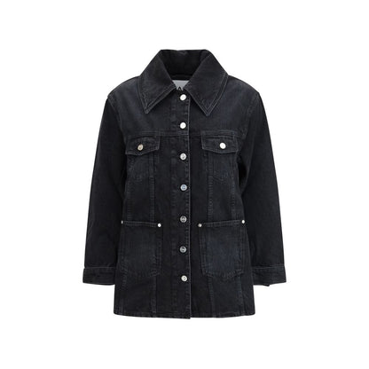 Black Cotton Denim Jacket