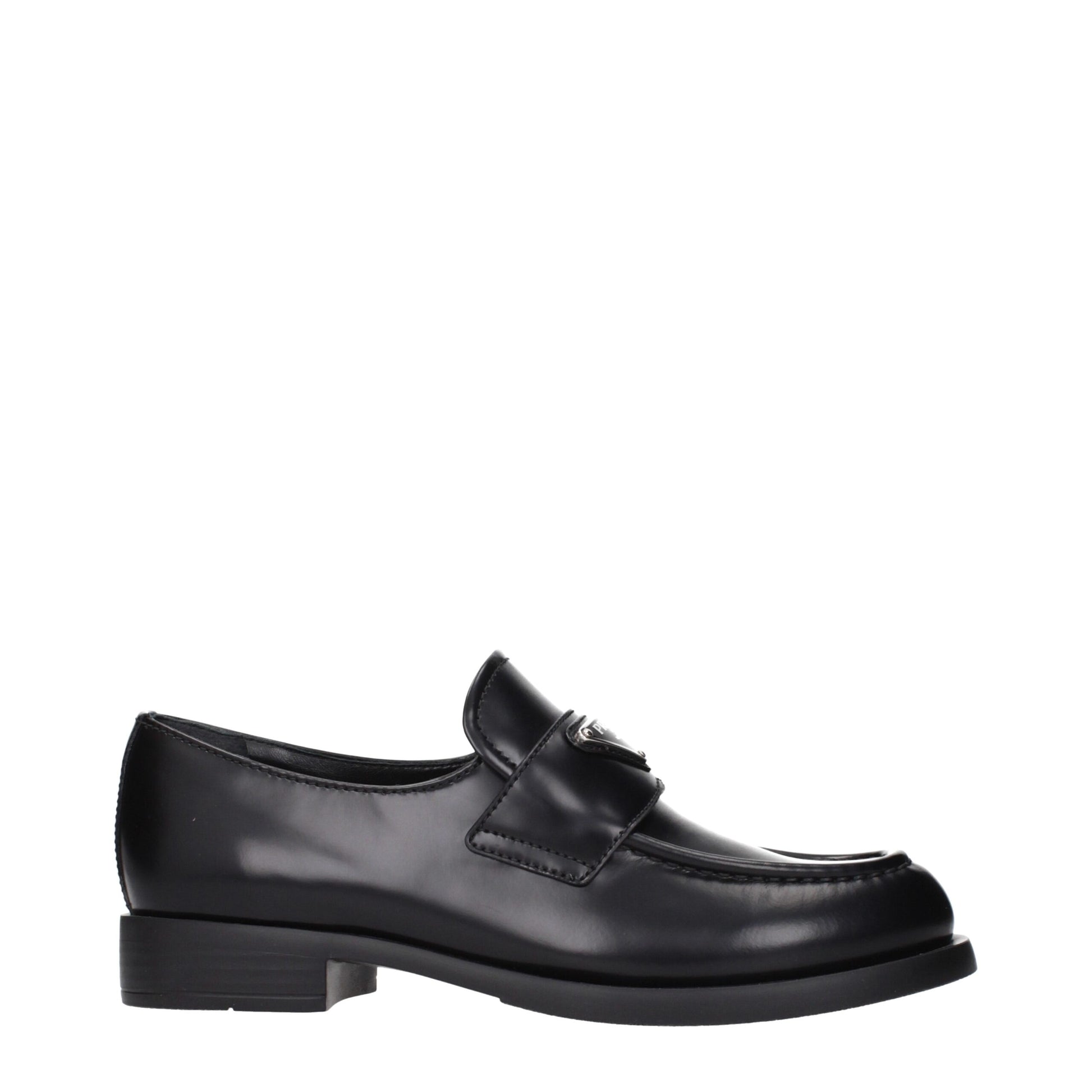 Black Leather Slip-On Loafers