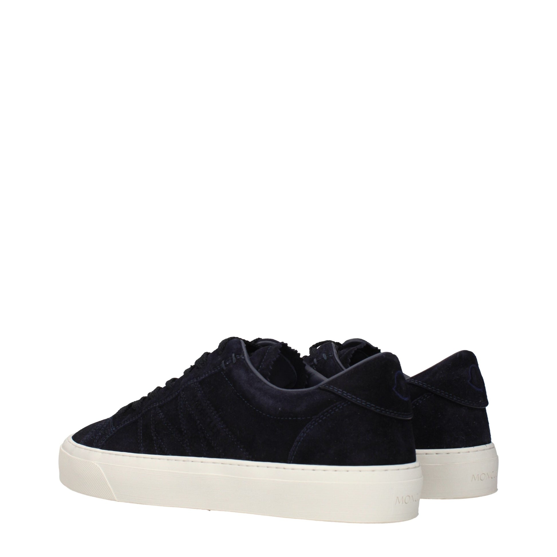 Blue Leather Low Top Sneakers