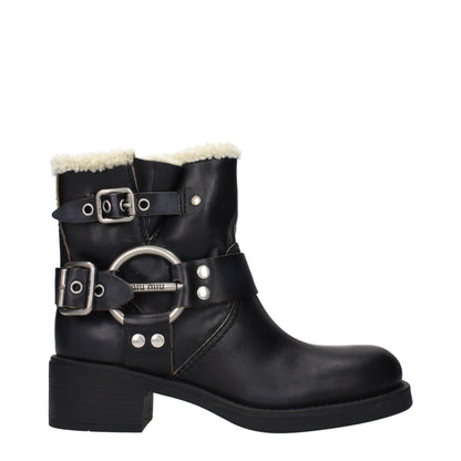 Black Leather Ankle Boots