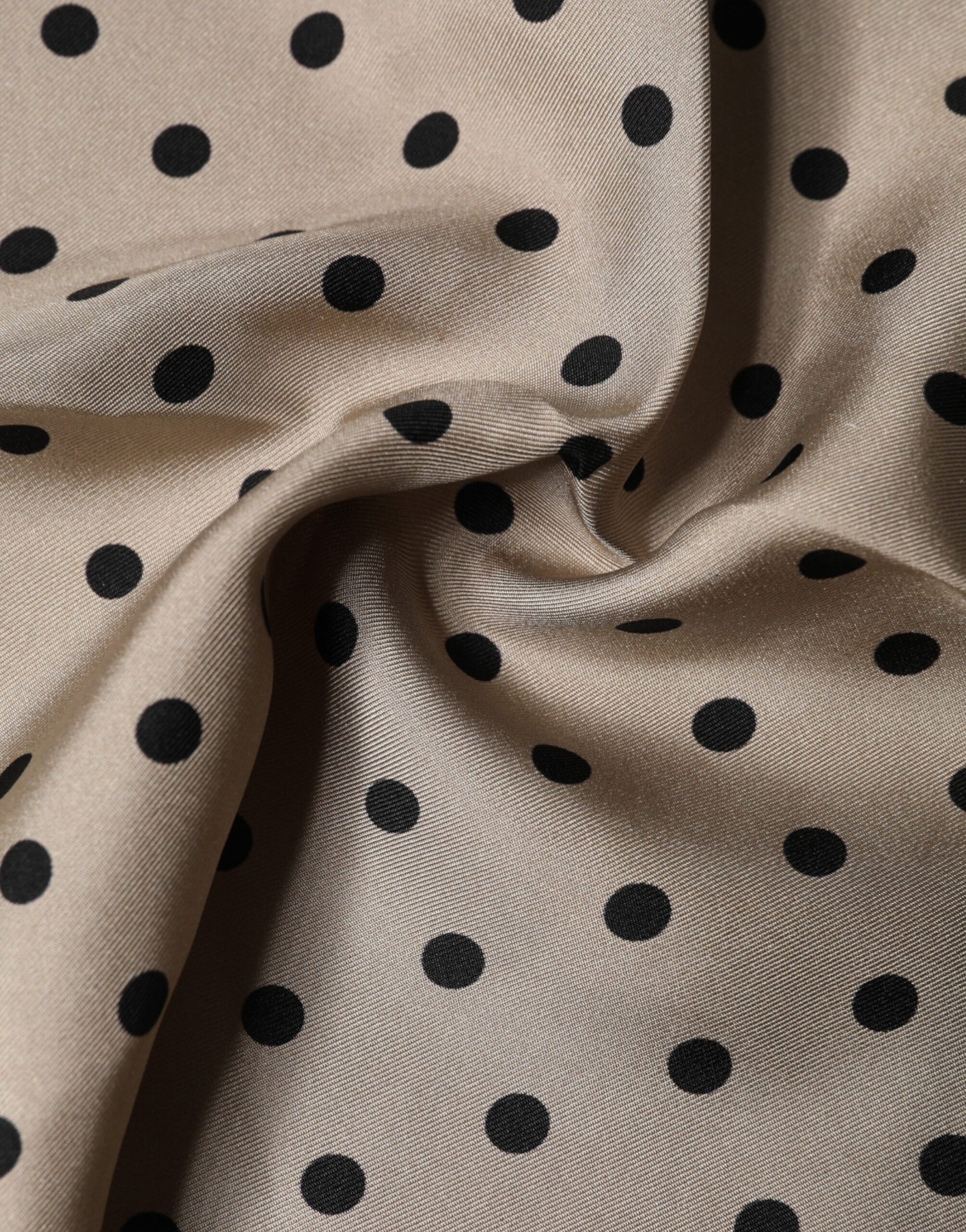 Brown Polka Dot Square Handkerchief Scarf