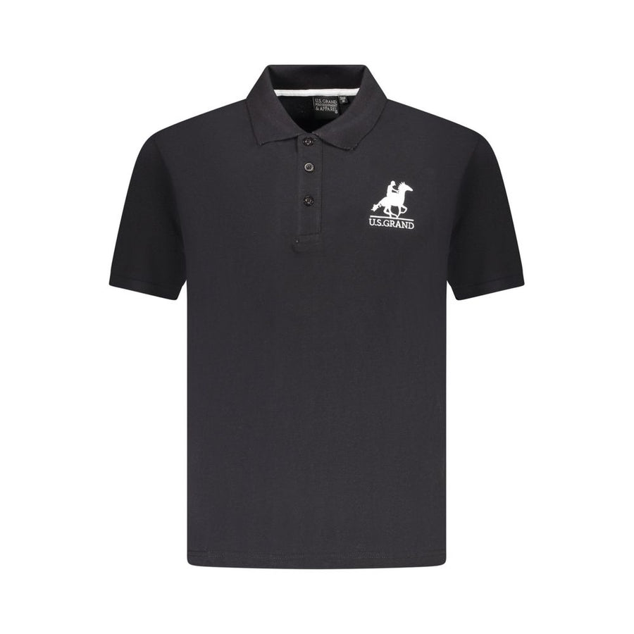 Black Cotton Polo Shirt
