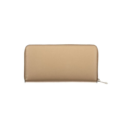 Beige Leather Women Wallet
