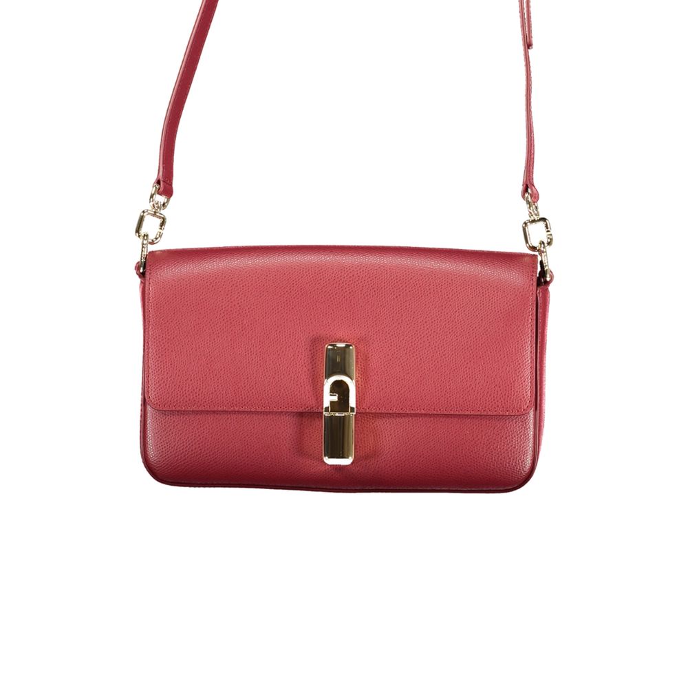 Red Leather Women Handbag