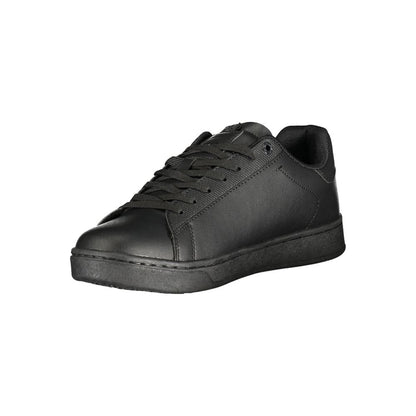 Black Polyurethane Men Sneaker