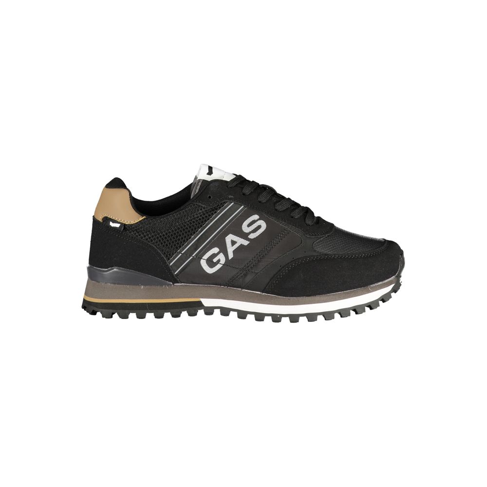 Black Polyester Men Sneaker
