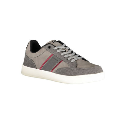 Grigio Poliestere Man Sneaker