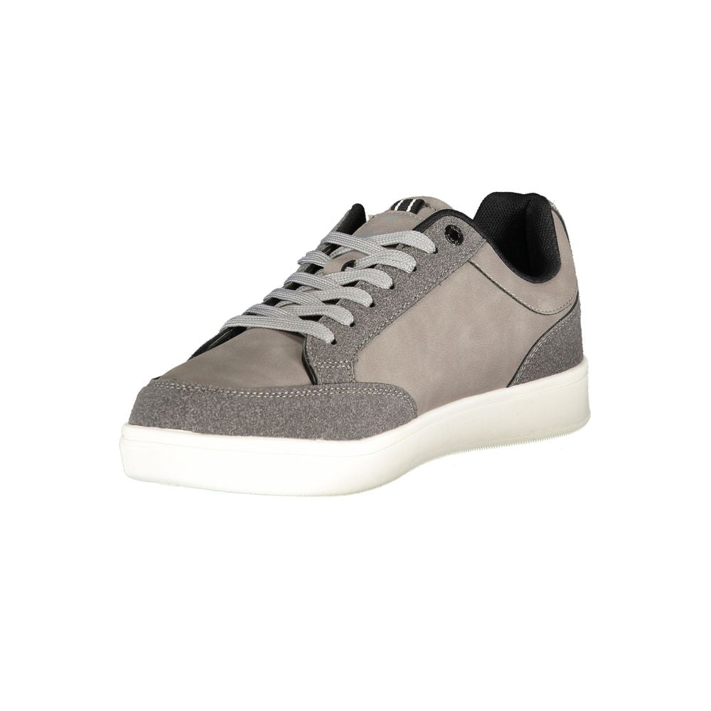 Grigio Poliestere Man Sneaker
