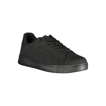 Black Polyurethane Men Sneaker