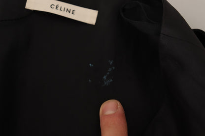 Acetate Black High Waist Wrap Style Asymmetric Skirt