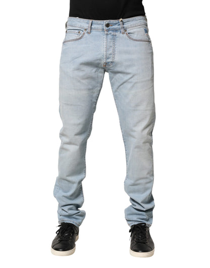 Light Blue JOSH Slim Fit Mid Waist Men Denim Jeans
