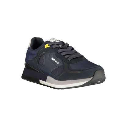 Blue Polyester Men Sneaker
