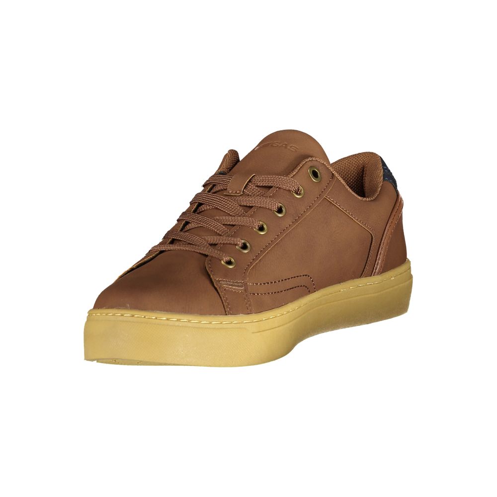 Marrone Polyurethane Men Sneaker