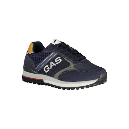 Blue Polyester Men Sneaker