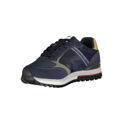 Blue Polyester Men Sneaker