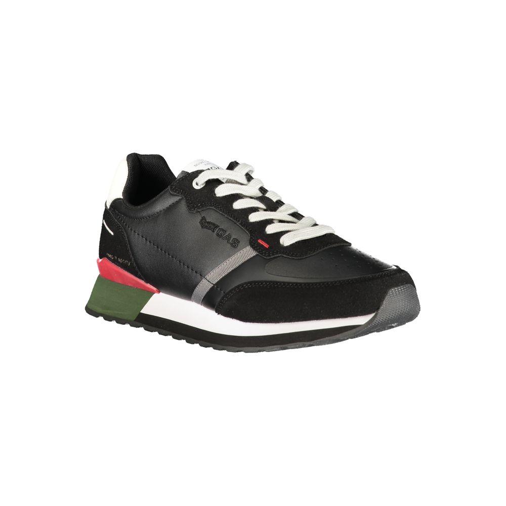 Black Polyester Men's Sneaker