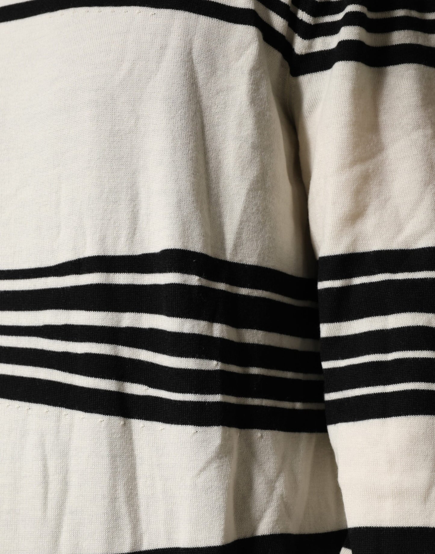 Black White Stripe CrewNeck Pullover Sweater