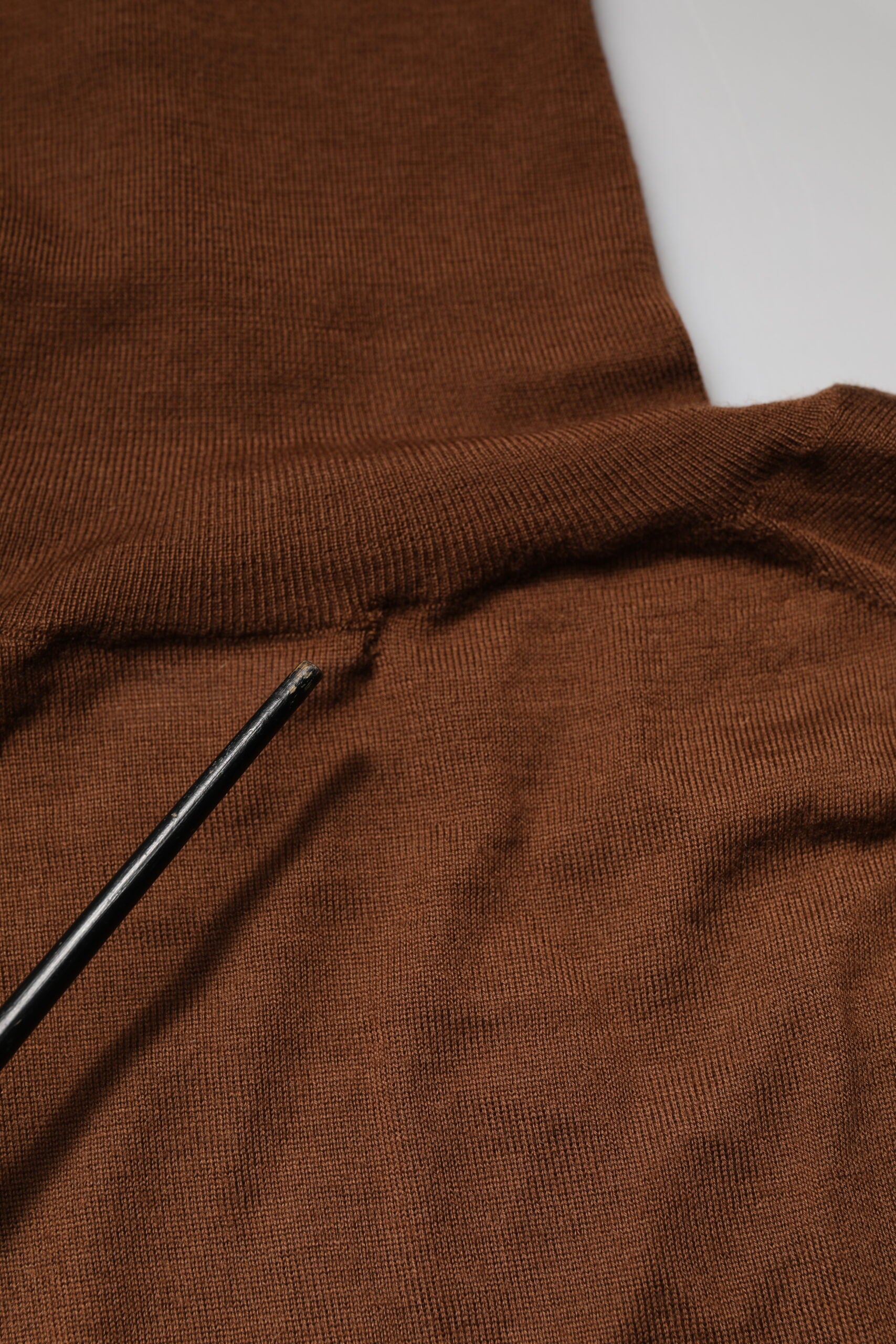 Brown Cashmere Turtle Neck Pullover Sweater