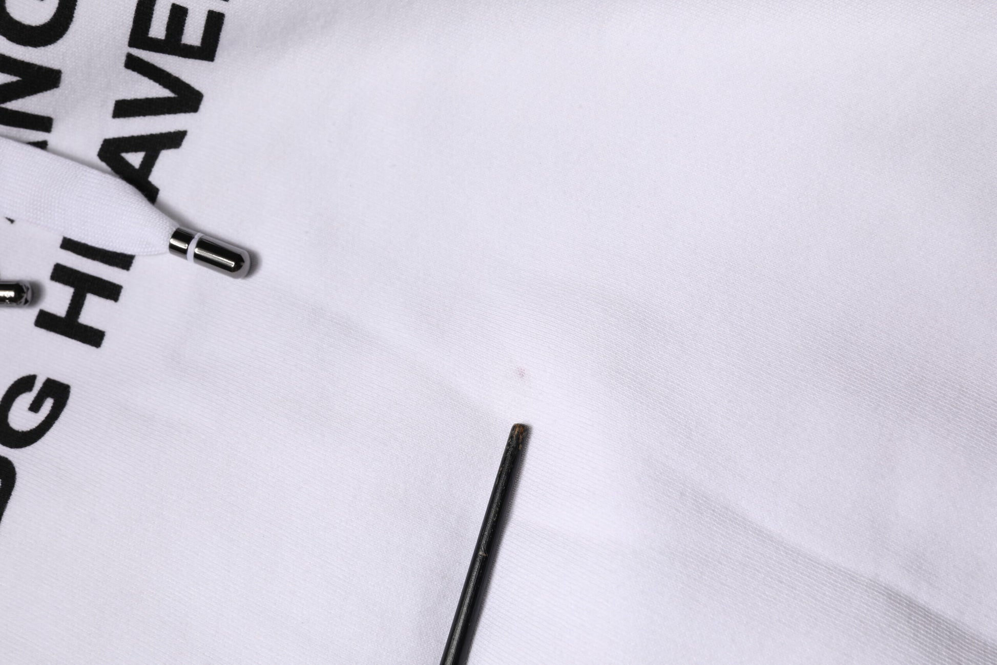 White Logo Cotton Hooded Sweatshirt  Sweater