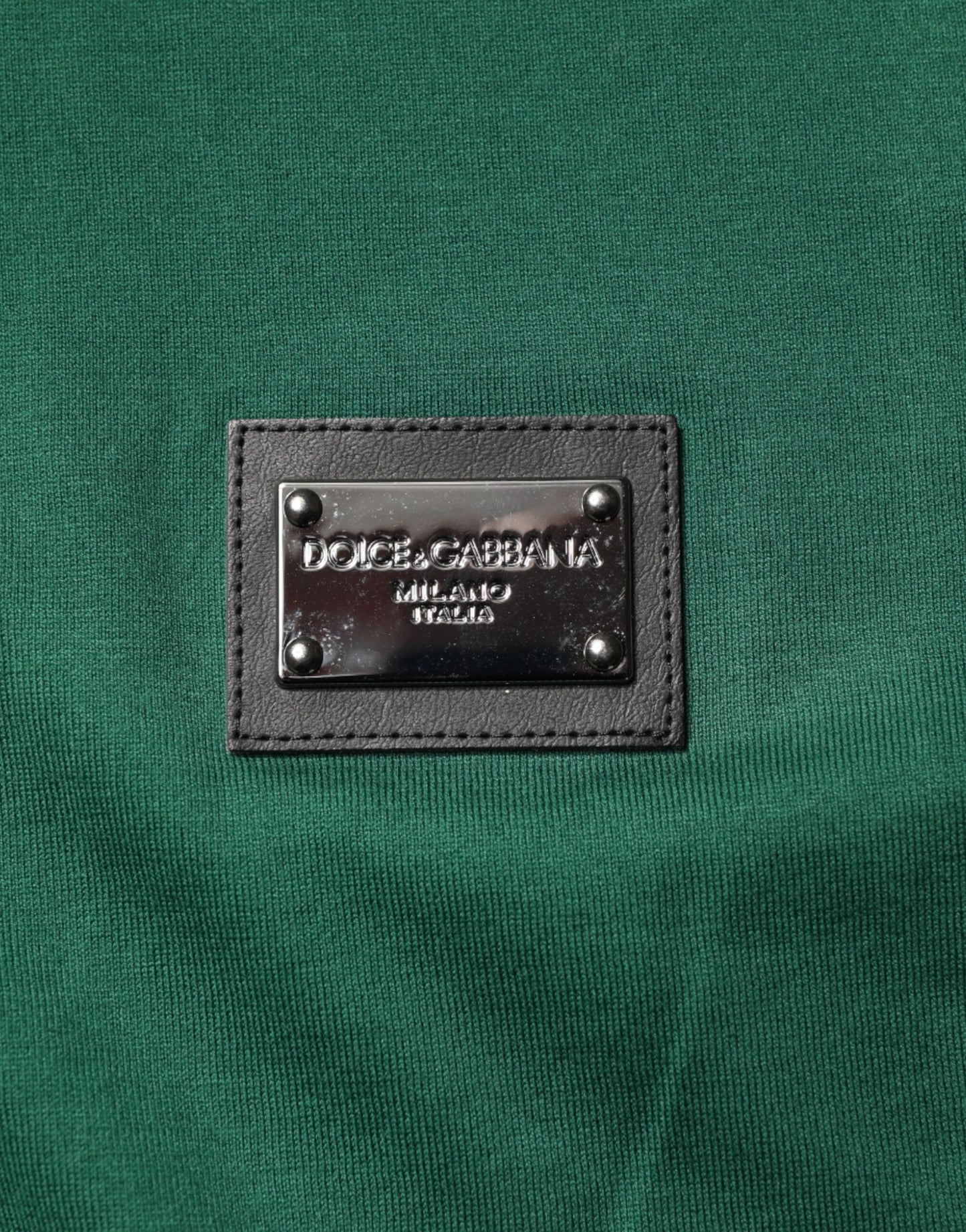 Green Logo Plaque Cotton Crew Neck T-shirt