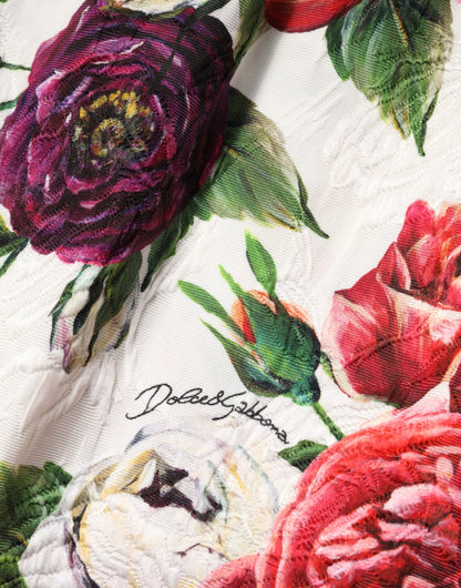 White Floral Embellished Sheath Mini Dress