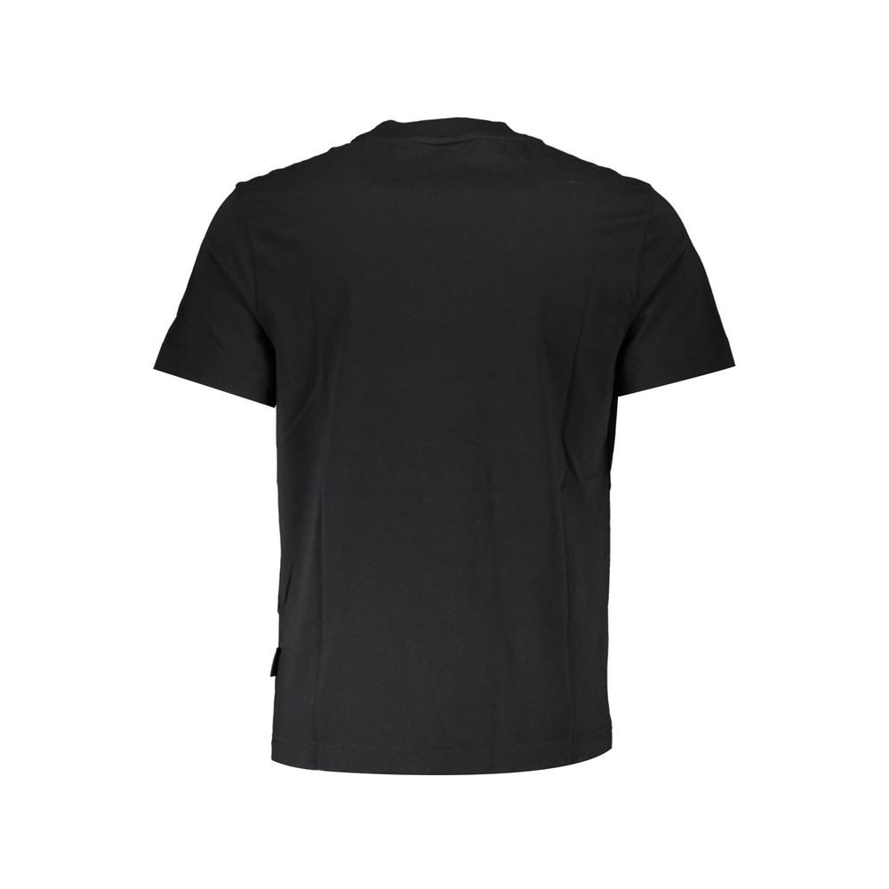 Black Cotton Men T-Shirt