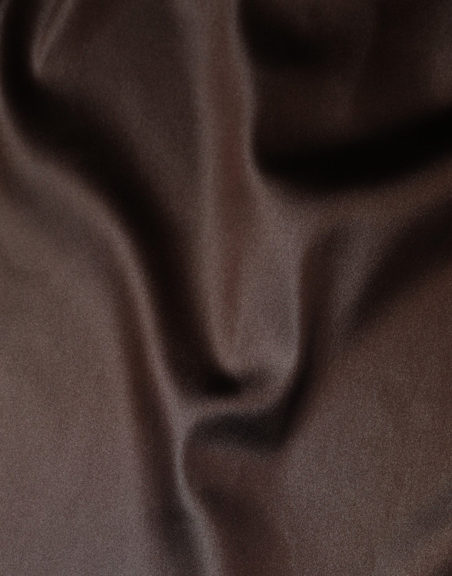 Brown Satin Sheath Midi SleeveLess Dress