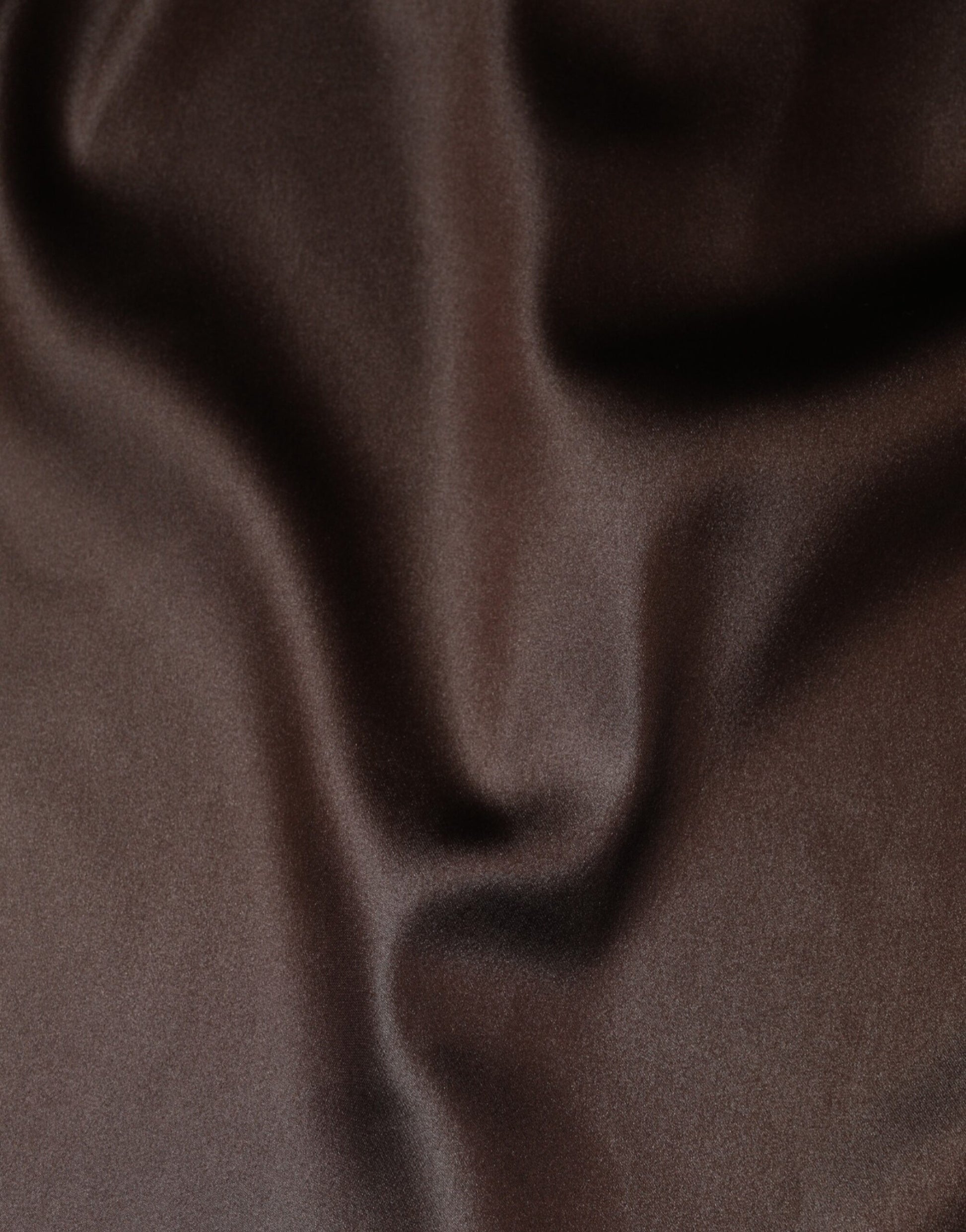 Brown Satin Sheath Midi SleeveLess Dress