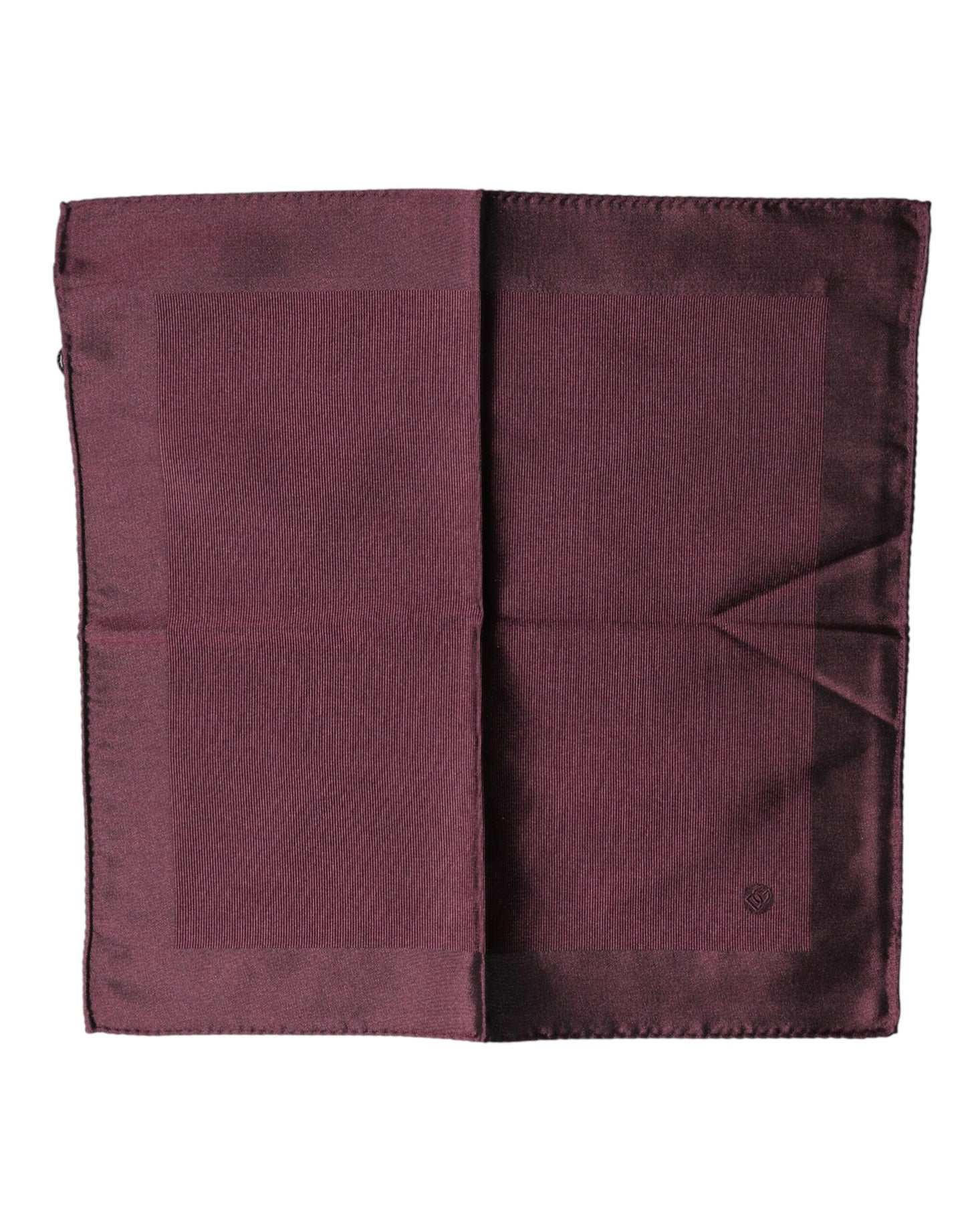 Maroon Logo Silk Square Handkerchief Scarf