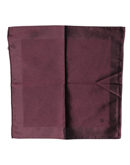 Maroon Logo Silk Square Handkerchief Scarf