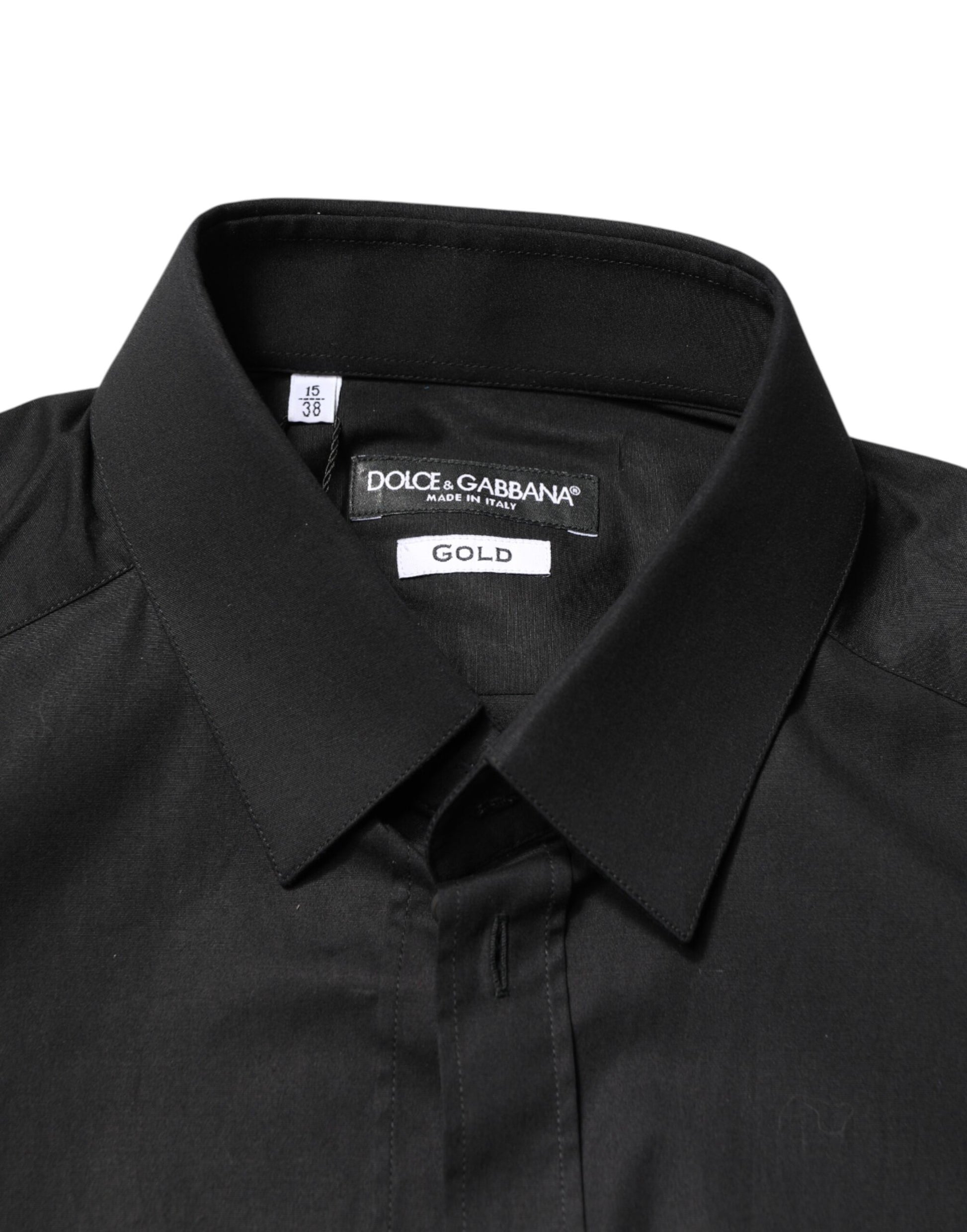 Black GOLD Cotton Men Dress Formal Shirt