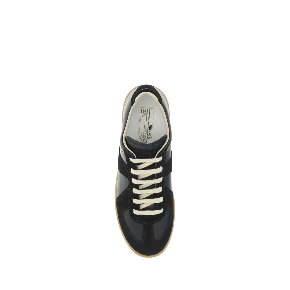 Black Rubber Low Top Sneakers