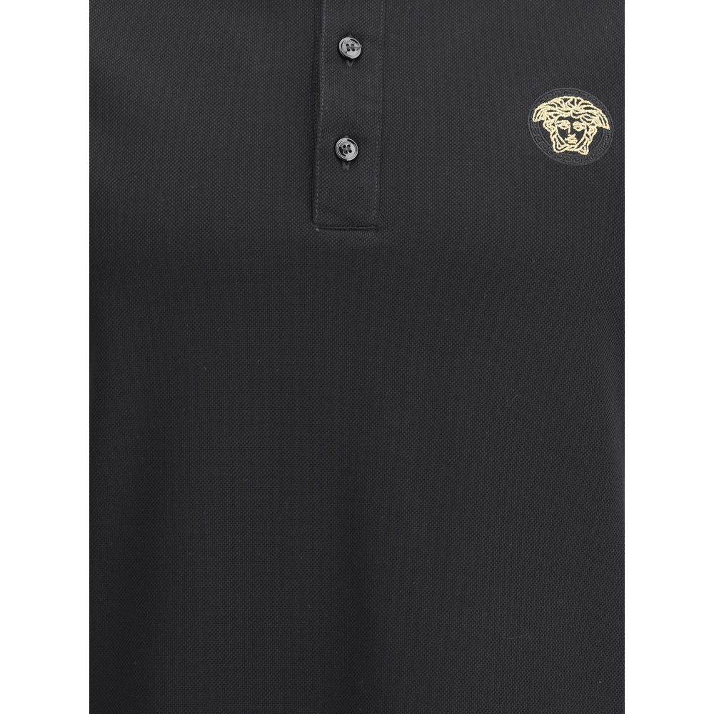 Black Cotton Polo Shirt