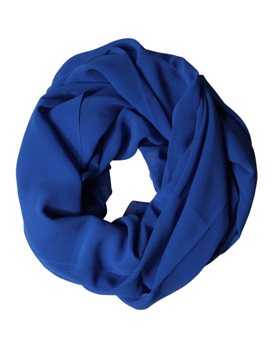 Blue Silk Stole Neck Wrap Shawl Men  Scarf