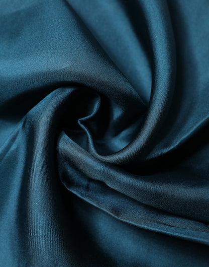 Blue Silk Square Pocket Handkerchief Scarf