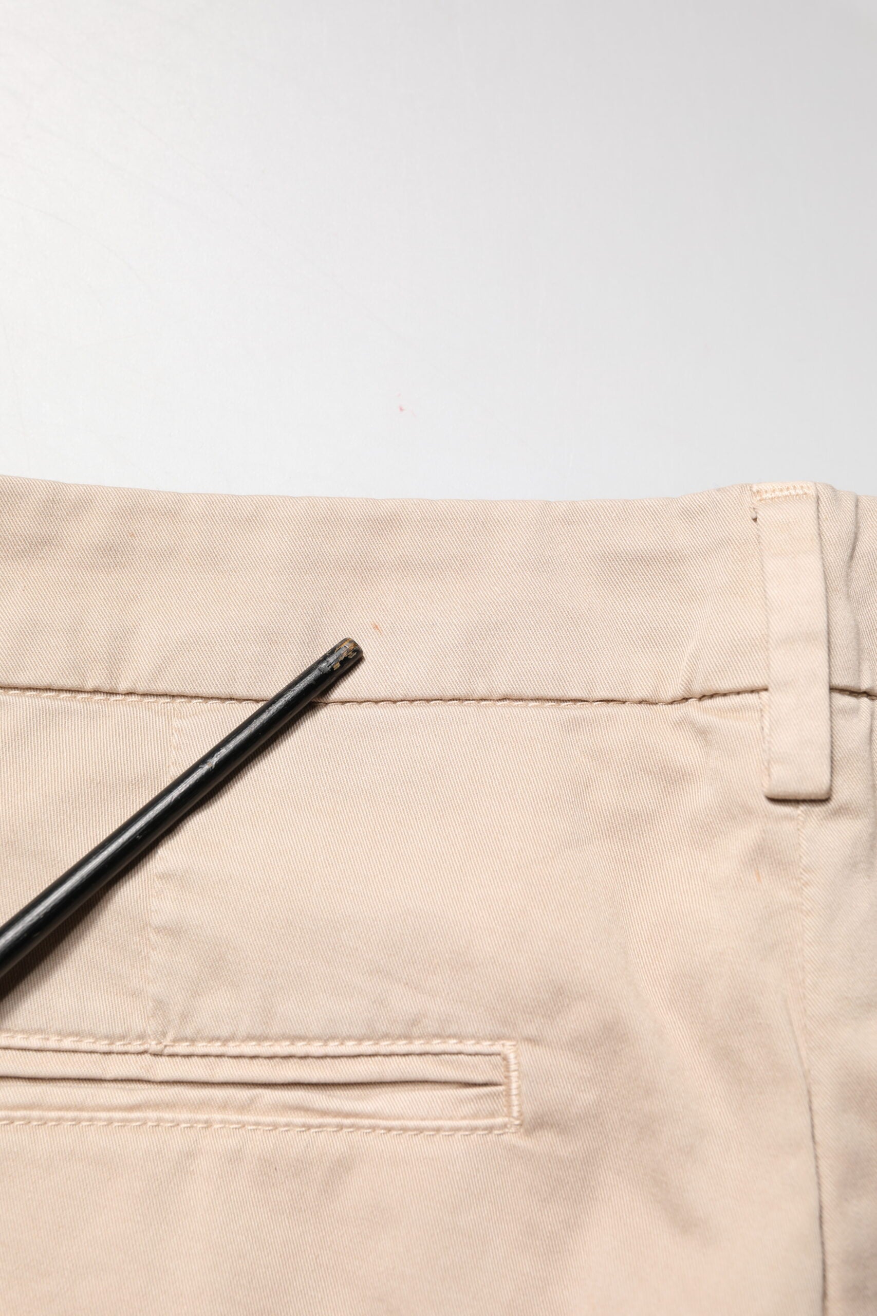 Beige Straight Mid Waist Chino Trouser Casual Pants